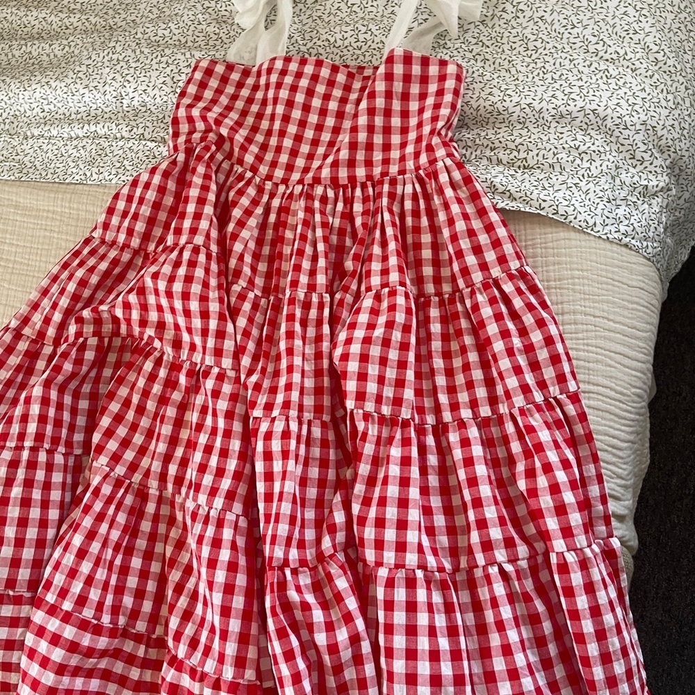 Sister Jane Love Note gingham midi dress size XS spring country cottagecore - Picture 14 of 15